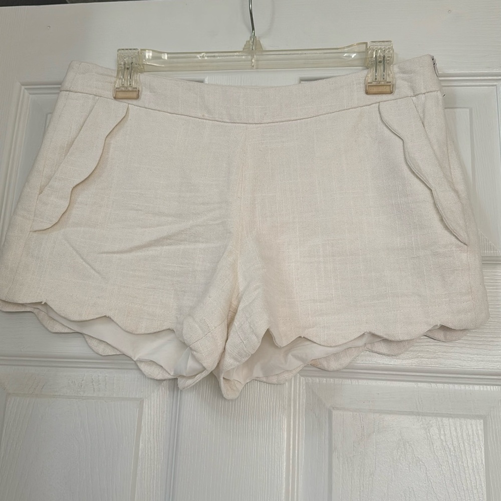 Cynthia Rowley white short size 8 (size UK) Linen and Cotton